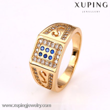 12617 Xuping Fashion18k vergoldet modeschmuck ring klassische männer ring jahrestag hochzeitsband schmuckring